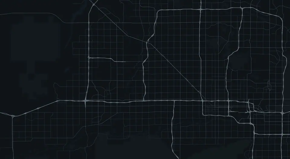 A map of the Phoenix West Valley showing the towns New Life Restoration serves, from Buckeye in the south west to Scottsdale in the north east.